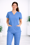 Blusa Clínica Mujer - Celeste