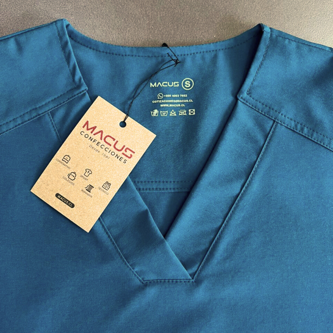 Blusa Clínica Mujer - Caribean Blue