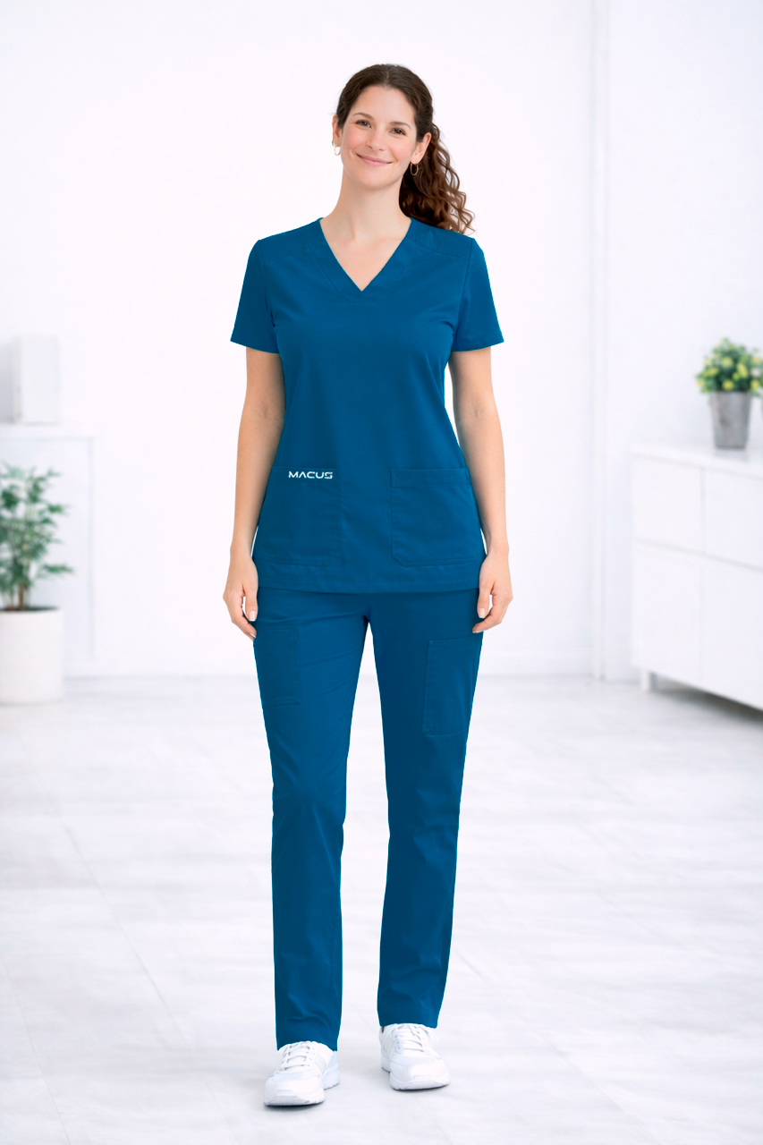 Blusa Clínica Mujer - Caribean Blue