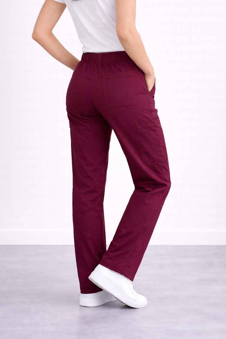 Pantalón Clínico Mujer - Burdeo