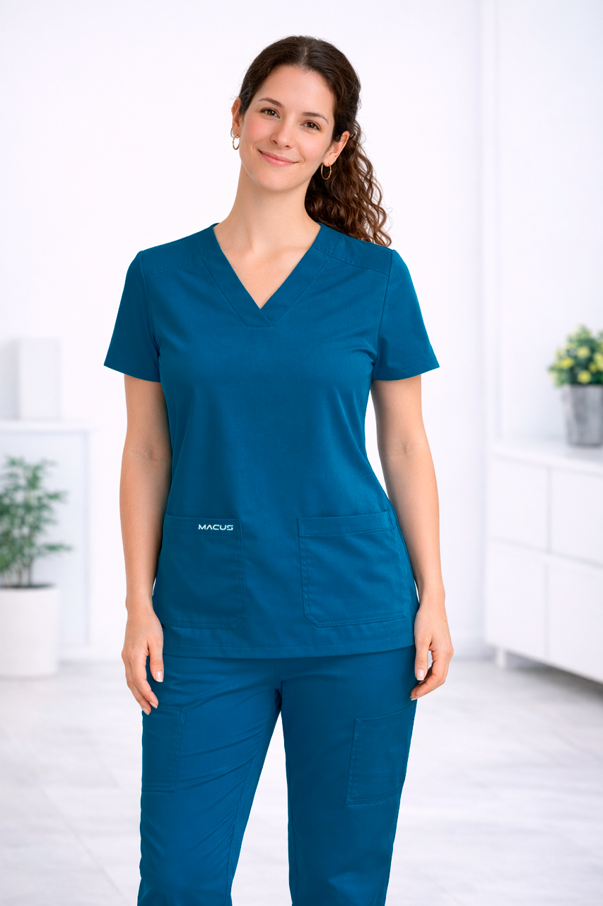 Blusa Clínica Mujer - Caribean Blue