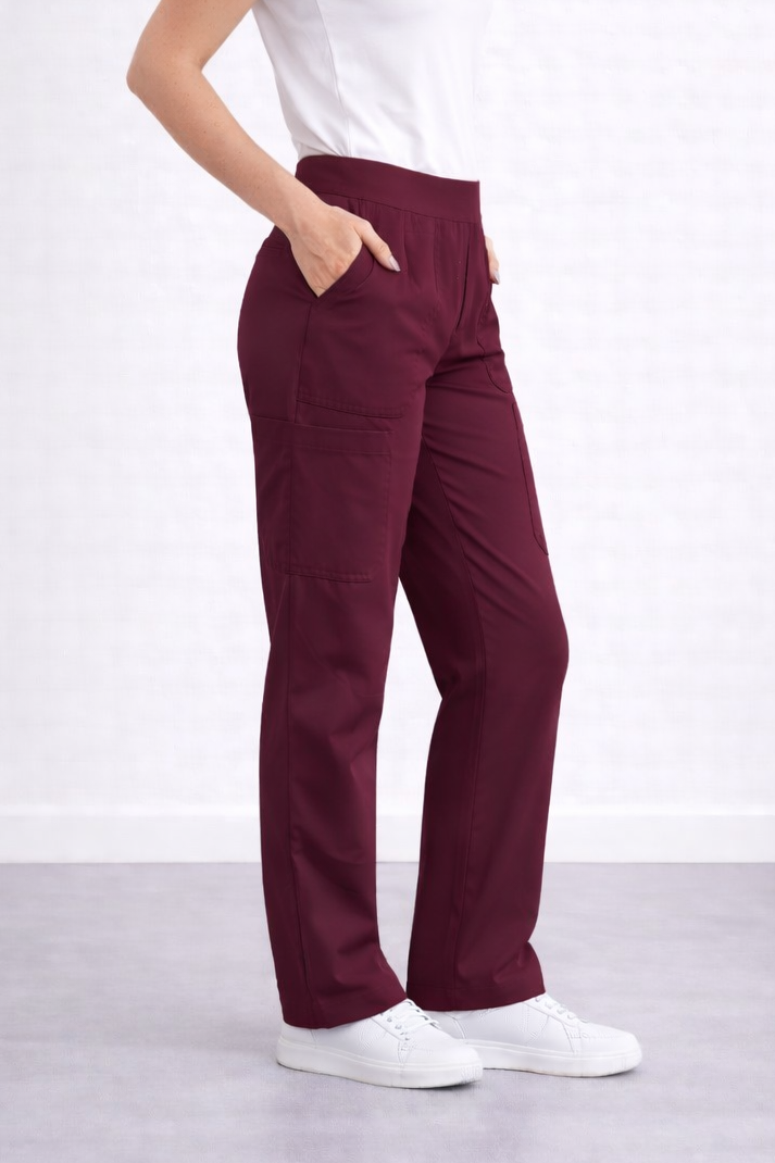 Pantalón Clínico Mujer - Burdeo