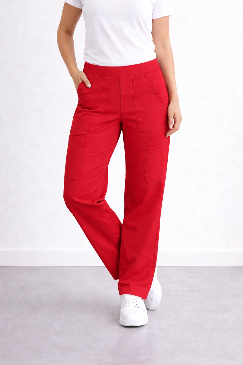 Pantalón Clínico Mujer - Rojo