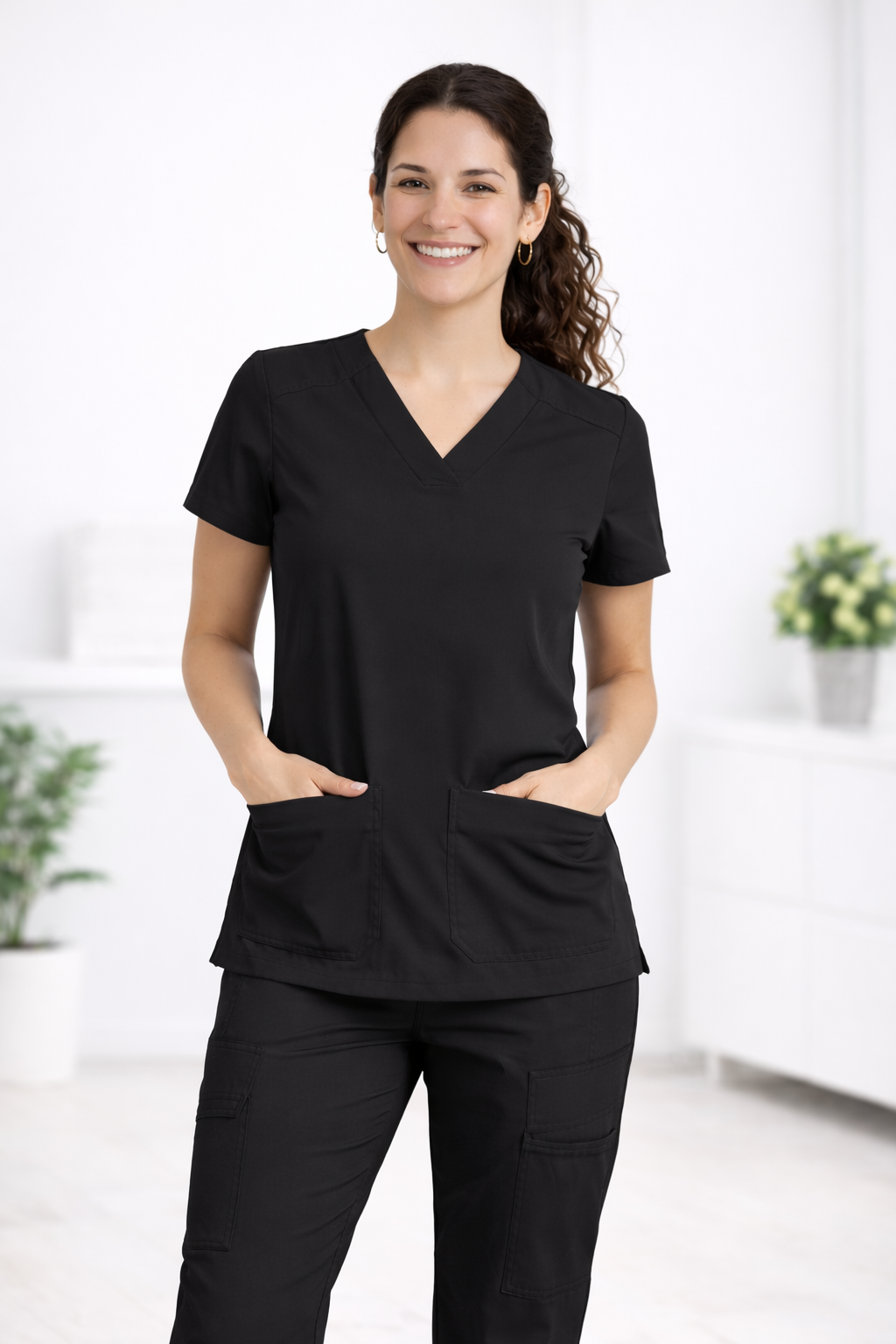 Blusa Clínica Mujer - Negro