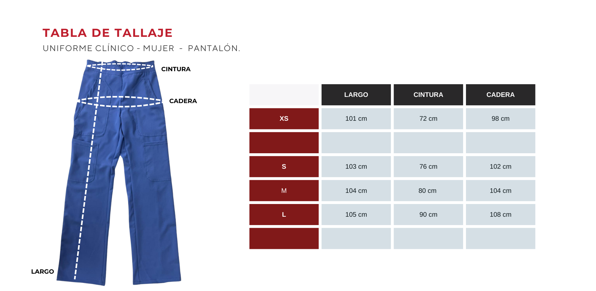 Pantalón Clínico Mujer - Celeste